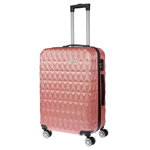 Christian Wippermann Handgepäck, 4 Rollen, Rosa mit Waffelmuster, Koffer, Trolley, Leicht, Bordgepäck, mit TSA Schloss Christian Wippermann Handgepäck, 4 Rollen, Rosa mit Waffelmuster, Koffer, Trolley, Leicht, Bordgepäck, mit TSA Schloss von Christian Wippermann