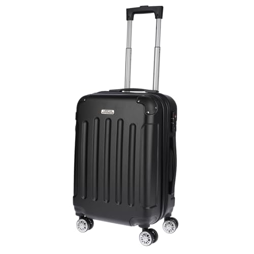 Christian Wippermann Handgepäck, 4 Rollen, Schwarz mit Linesmuster, Koffer, Trolley, Leicht, Bordgepäck, mit Dehnfuge für Verbreiterung Christian Wippermann Handgepäck, 4 Rollen, Schwarz mit Linesmuster, Koffer, Trolley, Leicht, Bordgepäck, mit Dehnfuge für Verbreiterung von Christian Wippermann