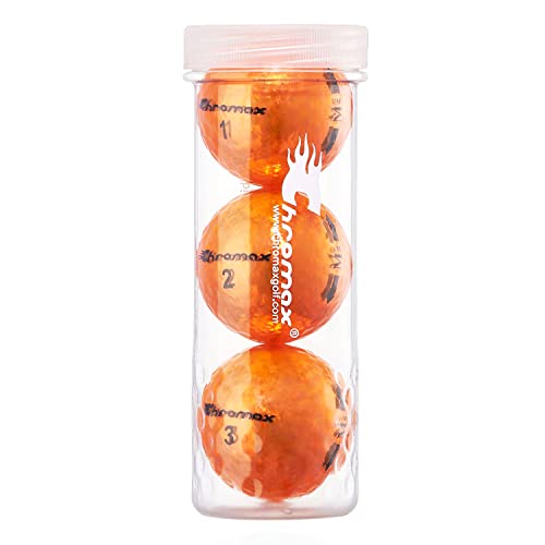Chromax Golfbälle, M5, Metallic, 3 Stück, Orange Chromax Golfbälle, M5, Metallic, 3 Stück, Orange von Chromax
