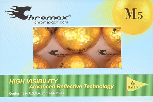 Chromax Golfbälle Metallic M5, bunt - 6 Stück, BCM56-GOLD, Gold Chromax Golfbälle Metallic M5, bunt - 6 Stück, BCM56-GOLD, Gold von Chromax