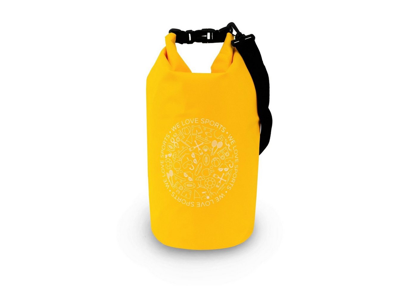 ChronoSports Drybag Wasserdichte Tasche Aquino, Gelb, Seesack/Packsack mit Tragegurt (1-tlg., 5L: H 35 cm, Ø 18 cm, 10 L: H 47 cm, Ø 20,5 cm), 5l und 10l von ChronoSports