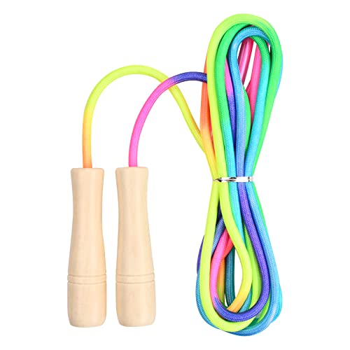 Springseil Kinder, Springseil für Mehrspieler, 5 M Langes Springseil, Speed springseil, speed springseil, Verstellbare Jump Rope,Seilspringen,Baumwollseil Hüpfseil mit Holzgriff für Kinder, Erwachsene von Chstarina