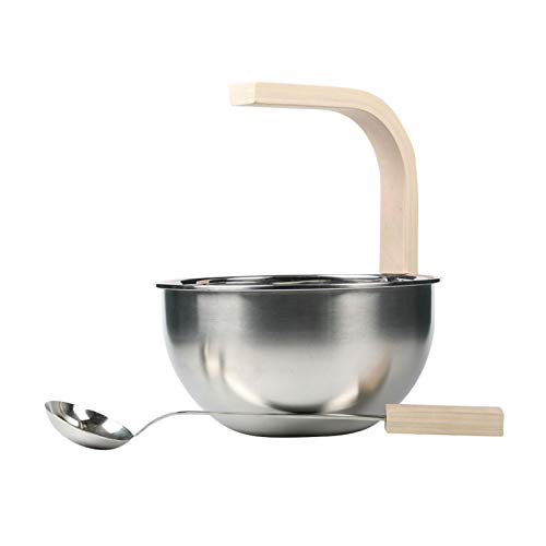 Chuanfeng Sauna Eimer Mit Kelle Edelstahl 4L Saunakübel Hochwertiges Sauna Zubehör Saunaeimer Set Chuanfeng Sauna Eimer Mit Kelle Edelstahl 4L Saunakübel Hochwertiges Sauna Zubehör Saunaeimer Set von Chuanfeng