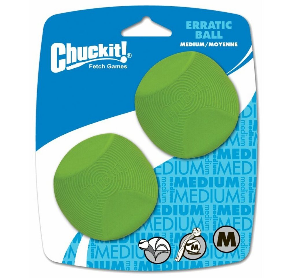 Chuckit Tierball Erratic Ball M 6 cm 2 Pack von Chuckit