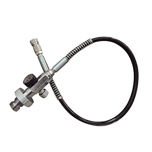 Chynalys PCP Füllstation Nachfülladapter Paintball Luftgewehr Füllstation Adapter 0-4500PSI+ Hose, Ladekit 300bar / 4500psi Din Air Refill Adapter, 9.5cm Chynalys PCP Füllstation Nachfülladapter Paintball Luftgewehr Füllstation Adapter 0-4500PSI+ Hose, Ladekit 300bar / 4500psi Din Air Refill Adapter, 9.5cm von Chynalys