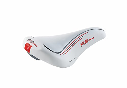 Cicli Bonin-Monte Grappa MTB K2 Gel Sattel, Unisex, Monte Grappa MTB K2 Gel, weiß von Cicli Bonin