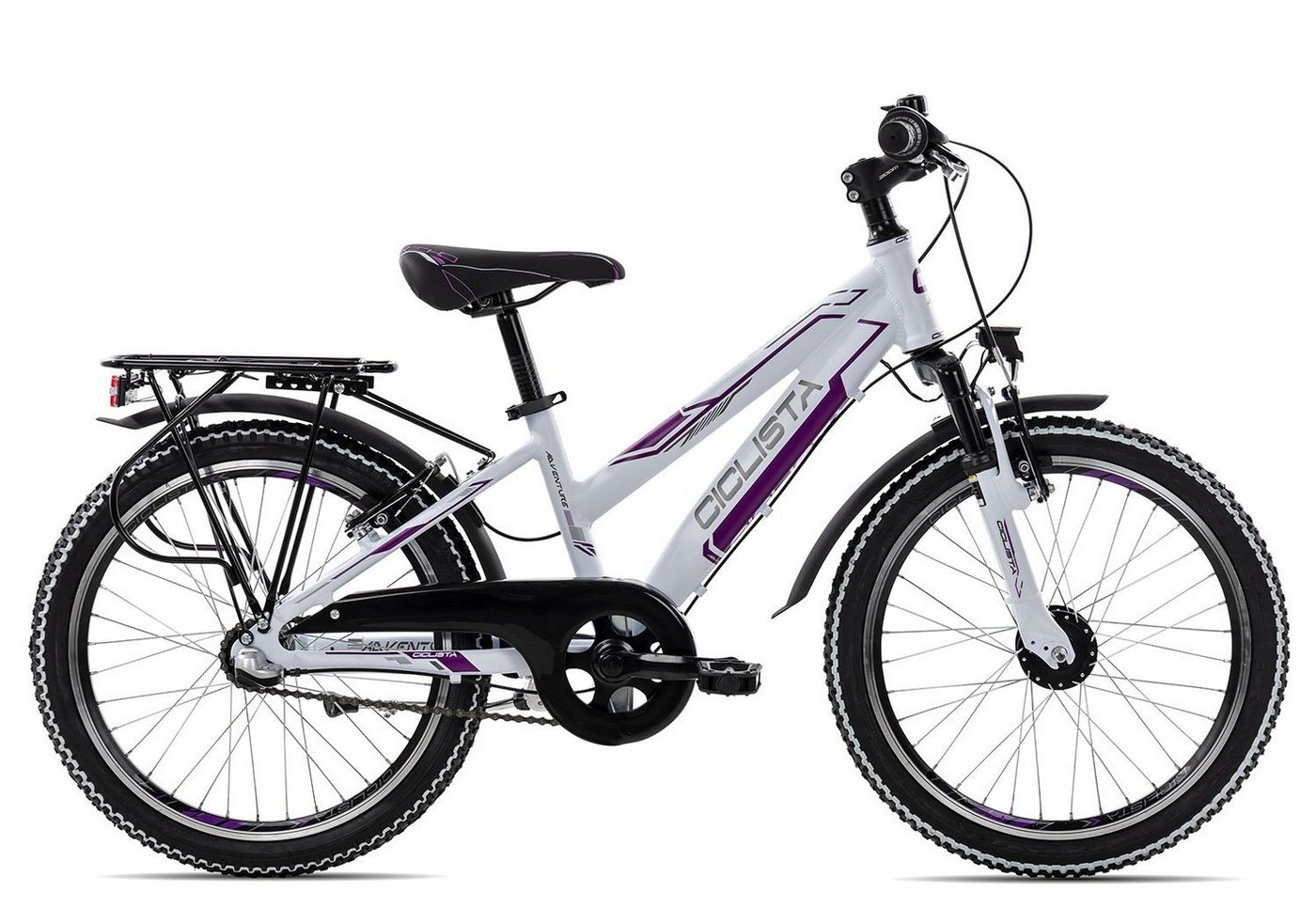 Ciclista Kinderfahrrad Adventure 3 20 Trapez, 3 Gang Shimano Nexus 3 Rücktritt Schaltwerk, Kinderrad 20 Zoll Junge Mädchen weiß von Ciclista