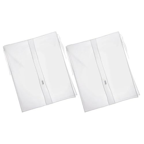 Ciieeo 2pcs Garment Bags for Hanging Clothes Enclosed Coat Bags for Closet Clothes Rack Cover Hanging Clothes Protector（43.23X35.37X0.20in） von Ciieeo