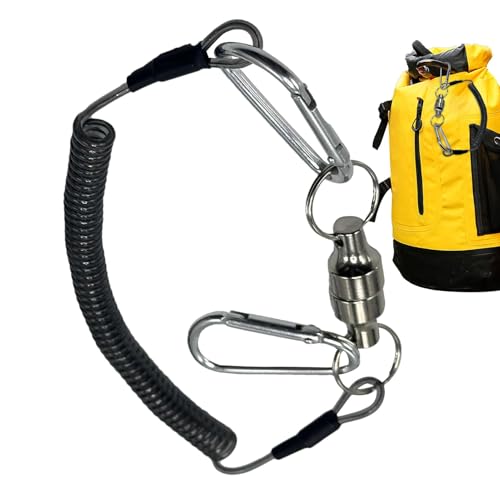 Cileznw Bergsteigen-Schnalle, Rucksack-Karabiner-Clip - Leistungsstarker Magnet-Angelwerkzeug-Karabiner,Spulendesign-Angelwerkzeug, sicherer Clip, leistungsstarker Magnet für Reisen von Cileznw