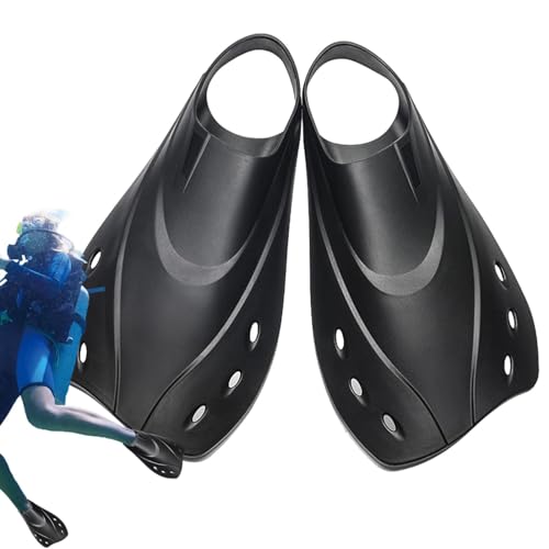 Cileznw Schwimmflossen, Schwimmtrainingsflossen,Kurze Schwimmflossen | Kompakte Tauchflossen, ergonomische, Bequeme Schwimmflosse, Kurze Flossen, Schwimmtrainingsflossen zum Schwimmen von Cileznw