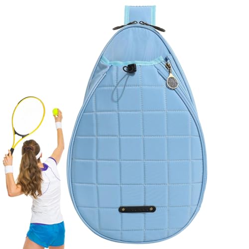 Cileznw Tennisschläger-Tasche, schützende Oxford-Tuch-Badminton-Tasche mit elastischer Kordel, multifunktionale Einzel-Schultertaschen, große Kapazität, tragbare Aufbewahrungs-Rucksäcke für Jungen, von Cileznw