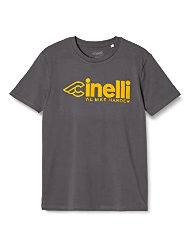 Cinelli Unisex We Bike Harder T-Shirt, grau, S von Cinelli