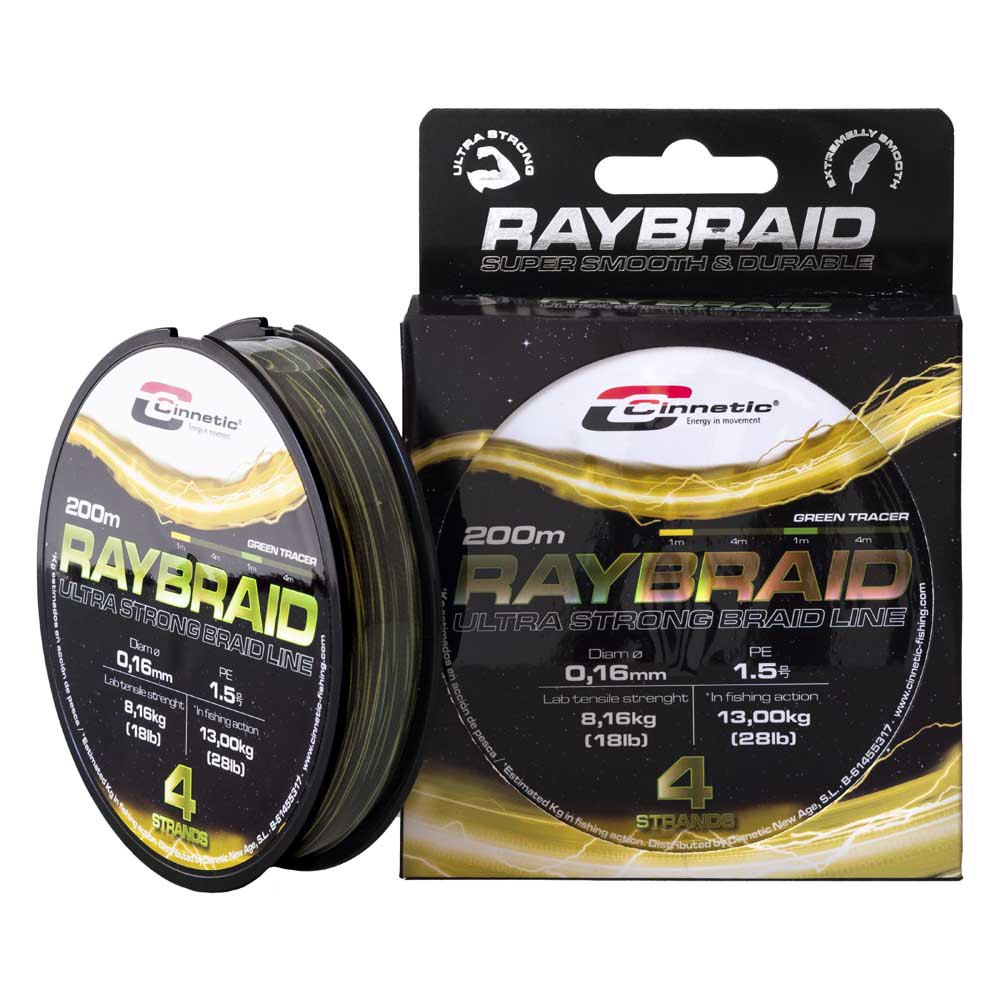 Cinnetic Raybraid 4 200 M Braided Line Golden 0.140 mm Cinnetic Raybraid 4 200 M Braided Line Golden 0.140 mm von Cinnetic