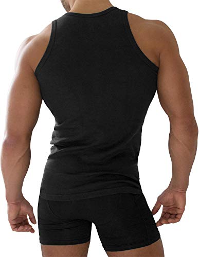 4 x Tank Top - Herren Unterhemd - Sportjacke - 100% gekaemmte Baumwolle Einlaufvorbehandelt - original Gear Up Exclusive Größe 7=M von Circle Five