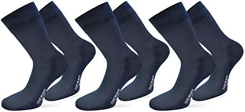 Circle Five 6 Paar Frotteesocken Ultrasoft - gekämmte Baumwolle bequem ohne drückende Naht - hoher Komfort Farbe Marine Größe 47-50 von Circle Five