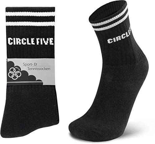 Circle Five 8 Paar Herren & Damen Tennissocken ideale Sportsocken & Arbeitssocken, Lange Haltbarkeit Dank Bester Qualität Farbe Schwarz Größe 43-46 Circle Five 8 Paar Herren & Damen Tennissocken ideale Sportsocken & Arbeitssocken, Lange Haltbarkeit Dank Bester Qualität Farbe Schwarz Größe 43-46 von Circle Five