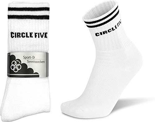Circle Five 8 Paar Herren & Damen Tennissocken ideale Sportsocken & Arbeitssocken, Lange Haltbarkeit Dank Bester Qualität Farbe Weiß Größe 43-46 Circle Five 8 Paar Herren & Damen Tennissocken ideale Sportsocken & Arbeitssocken, Lange Haltbarkeit Dank Bester Qualität Farbe Weiß Größe 43-46 von Circle Five