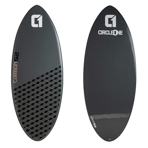 Circle One 54 inch Kohlefaser Epoxy Skimboard, Kobaltgrau - leicht und stark für fortgeschrittene Skimboarder von Circle One