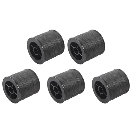 Citywalk 5Stück 500M 50Lb 4 Stränge Multifilament Pe Braid Angelschnur (Schwarz) von Citywalk