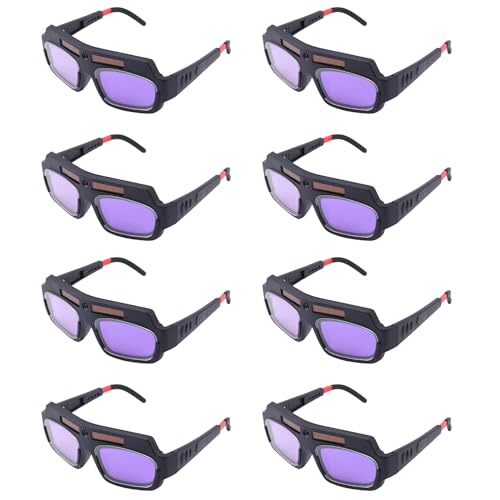 Citywalk 8 Stück Solar Betriebene Auto Verdunkelung Schweißmaske Helm Brille Schweißer Brille Arc Anti-Shock Linse für Augenschutz von Citywalk