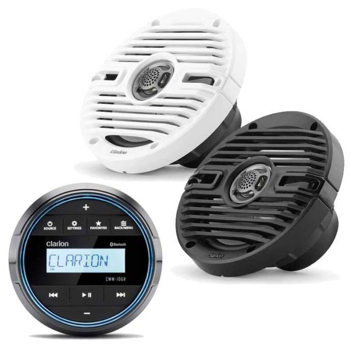 Clarion Marine Bt Cmm-receptor & Cms-651-cwb Speakers Pack 10gr Silber Clarion Marine Bt Cmm-receptor & Cms-651-cwb Speakers Pack 10gr Silber von Clarion Marine