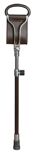 Classiccanes Hochwertiger Wanderstock mit integriertem Sitz, verstellbar, braun, Edelstahl Leder, 66-91 cm, 100 kg belastbar, 965 Gramm Classiccanes Hochwertiger Wanderstock mit integriertem Sitz, verstellbar, braun, Edelstahl Leder, 66-91 cm, 100 kg belastbar, 965 Gramm von Classiccanes