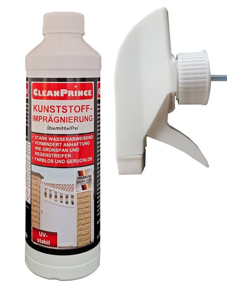 CleanPrince Kunststoffimprägnierung transparent lösemittelfrei Imprägnierspray, Made in Germany von CleanPrince