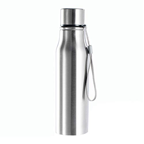 Clenp Wasserflasche, Wasserflasche Tragbare Auslaufsichere 750 / 1000ml Edelstahl-Wasserflasche Für Den Haushalt Silber 750 ml von Clenp