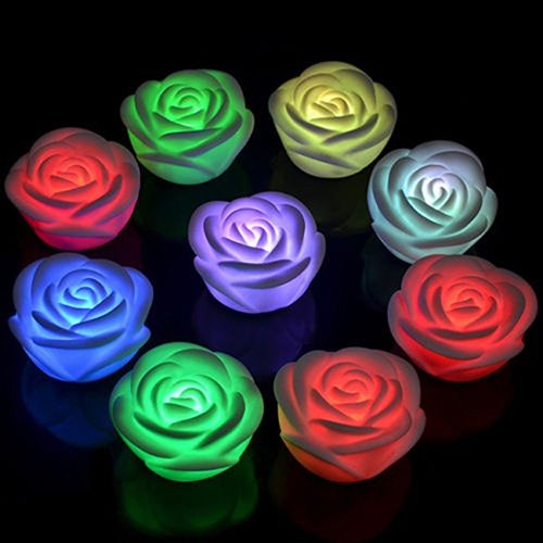 Niedliches Nachtlicht, 1PC 7 Farben Rose Blume LED Nachtlicht Schlafzimmer Geschenk Romantische kleine Nacht Lampe Niedliches Nachtlicht, 1PC 7 Farben Rose Blume LED Nachtlicht Schlafzimmer Geschenk Romantische kleine Nacht Lampe von Clenp