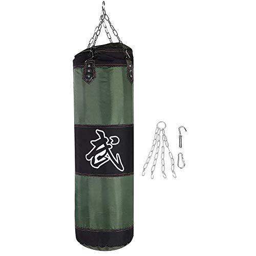 Sandsack, Boxsandfüllung Verdicken Krafttraining Fitness Übung Punch Sandsack (Grün, 100cm) von Clenp