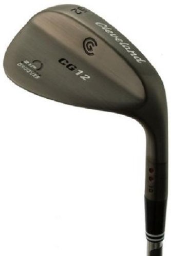 Cleveland CG12 Black Pearl Wedge (Herren Linkshänder, 46 Grad Loft, Standard Bounce, Traktionsstahlschaft) von Cleveland Golf