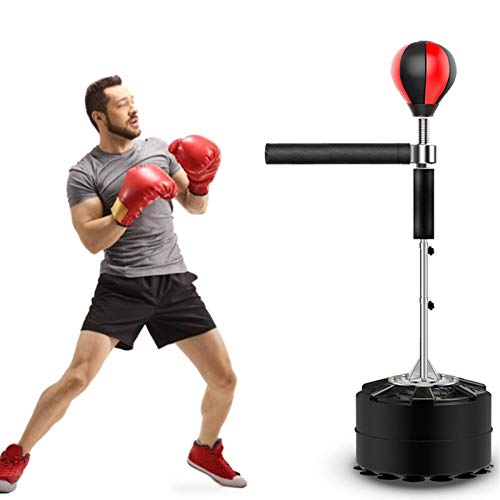 Clevoers Punchingball mit Drehbarer Stange, Standboxsack Boxsack mit 360° Reflex Bar für Einsatz im Fitness-Studio sowie zu Hause, Höhenverstellbar Sandsäcke Punchingbälle 145-165cm Clevoers Punchingball mit Drehbarer Stange, Standboxsack Boxsack mit 360° Reflex Bar für Einsatz im Fitness-Studio sowie zu Hause, Höhenverstellbar Sandsäcke Punchingbälle 145-165cm von Clevoers