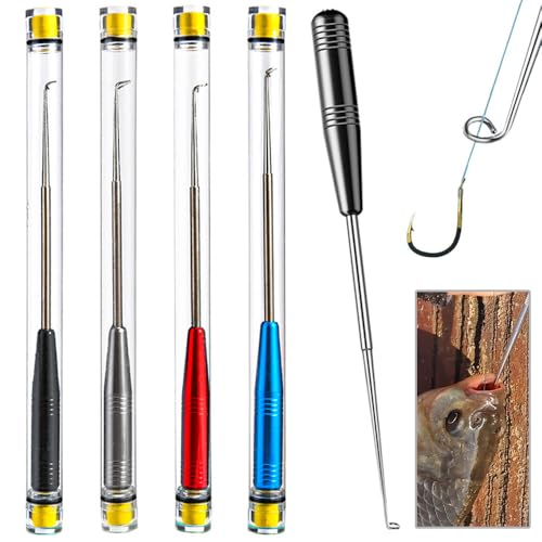 Clianle Angelhaken Entferner Werkzeug, 4pcs Angelhaken schnelles Entfernen Gerät, Angeln Zubehör Sicherheit dehooker absteigend Gerät mit mit Storage Tube (Multi-Color) von Clianle