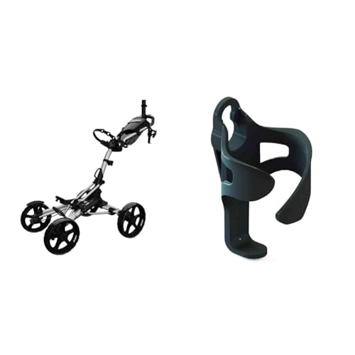 Clicgear Golf-Trolley Clicgear 8.0+, Unisex, silberfarben, UK-Einheitsgröße, Clicgear Golftrolley-Becherhalter XL, schwarz Clicgear Golf-Trolley Clicgear 8.0+, Unisex, silberfarben, UK-Einheitsgröße, Clicgear Golftrolley-Becherhalter XL, schwarz von Clicgear