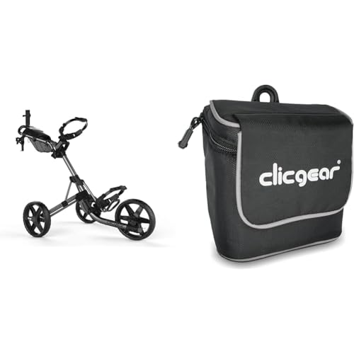 Clicgear Unisex 4.0 4 0 TROLLEY Silber, Silber, UK-Einheitsgröße Golf Trolley Zubehörtasche, Schwarz/Weiß, 15,2 x 3,5 Zoll Clicgear Unisex 4.0 4 0 TROLLEY Silber, Silber, UK-Einheitsgröße Golf Trolley Zubehörtasche, Schwarz/Weiß, 15,2 x 3,5 Zoll von Clicgear