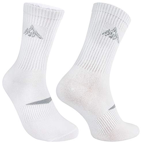 Cliff Edge 6 Paar Sport-Socken mit Kompression und Verstärkung (35-38, 6X weiß) von Cliff Edge