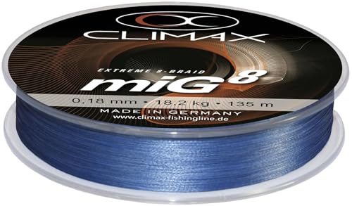 Climax miG8 Braid Blue 275m 0,16mm Climax miG8 Braid Blue 275m 0,16mm von Climax