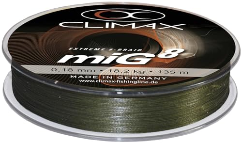 Climax miG8 Braid olivgrün 275m 0,22mm Climax miG8 Braid olivgrün 275m 0,22mm von Climax