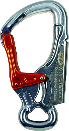 Climbing Technology K-Advance Shell Karabinerhaken, Doppelhebel mit Stahlverstärkung, Orange von Climbing Technology