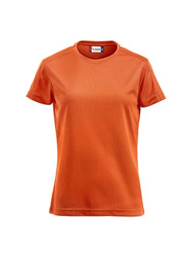 Damen Funktions T-Shirt aus Polyester von CLIQUE. Das T-Shirt für den Sport, perforiert und feuchtigkeitsabführend von notrash2003 (Blutorange, XL) von Clique