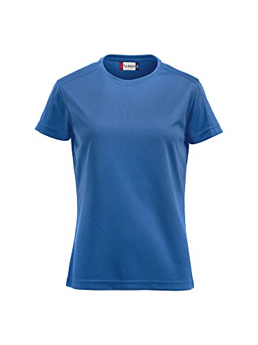Damen Funktions T-Shirt aus Polyester von Clique. Das T-Shirt für den Sport, perforiert und feuchtigkeitsabführend (Royalblau, L) von Clique