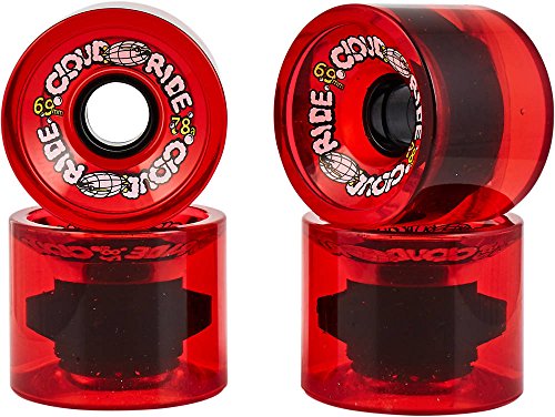 Cloud ride 69mm Cruisers Longboard-Räder, transparent/rot, Clear Red von Cloud ride