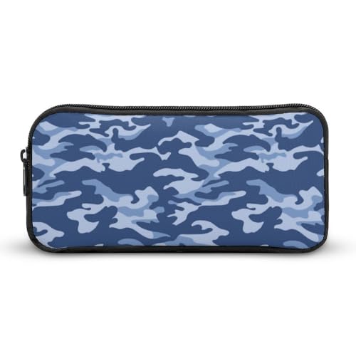 Cmagnifico Federmäppchen, blaues CamouflageSchreibwarenetui als Federmäppchen für Büro und Schule, Business-Reisetasche oder kleine Werkzeugbox, Make-up-Tasche für Mädchen, Stil:, 22*12*5cm, von Cmagnifico