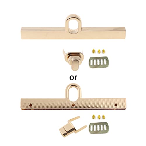 Verschluss Drehverschluss Geldbörse Verschluss Drehverschluss Metall Hardware Clip Schnallen für Handtasche Schultertaschen Handwerk Herstellung, gold von Cnrfeoap