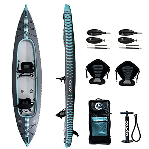 Coasto, Capitole, Aufblasbares Kajak, Grau/Grünes Wasser, 2P, Unisex-Adult Coasto, Capitole, Aufblasbares Kajak, Grau/Grünes Wasser, 2P, Unisex-Adult von Coasto