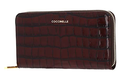 COCCINELLE Metallic Croco Shiny Soft Zip Around Wallet Vintage von Coccinelle