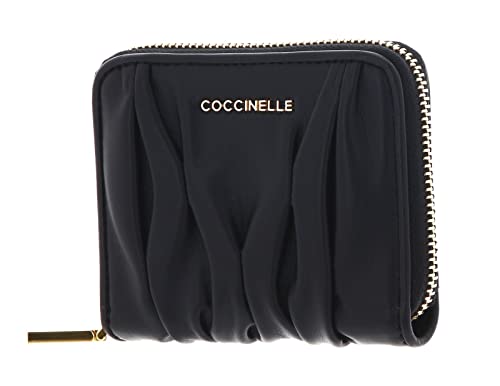 Coccinelle Metallic Goodie Wallet Smooth Calf Leather Soft Noir von Coccinelle
