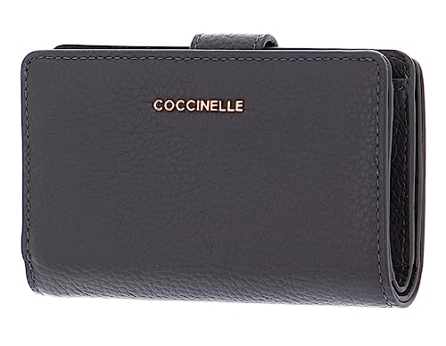 Coccinelle Metallic Soft Mini Wallet Grained Leather Ardesia von Coccinelle