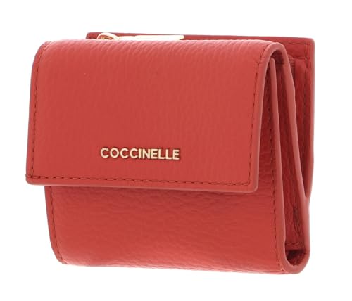 Coccinelle Metallic Soft Wallet Grained Leather Grenadine Red von Coccinelle