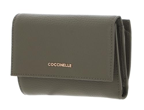 Coccinelle Metallic Soft Wallet Grainy Leather Laurel Green von Coccinelle